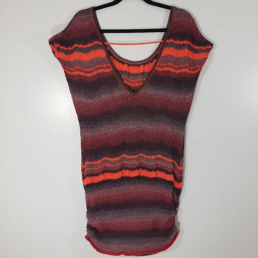 FREE PEOPLE ombre striped tunic sweater dress